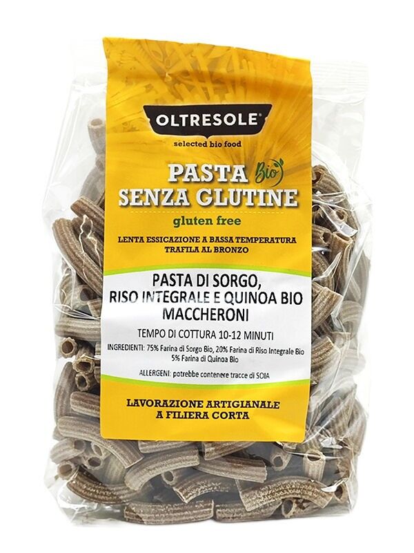 PASTA DI SORGO RISO INTEGRALE E QUINOA SEDANI BIO 350 g