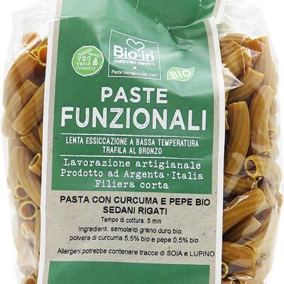 PASTA DE TRIGO DURO CON CÚRCUMA Y APIO PIMIENTA ECOLÓGICA 350 g