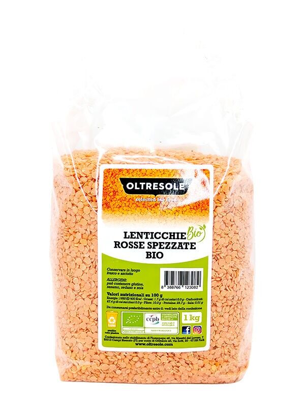 BIO GEBROCHENE ROTE LINSEN 1 Kg