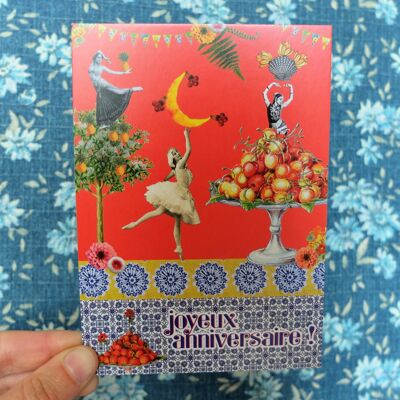 Tutti Frutti birthday card / Bohemian stationery