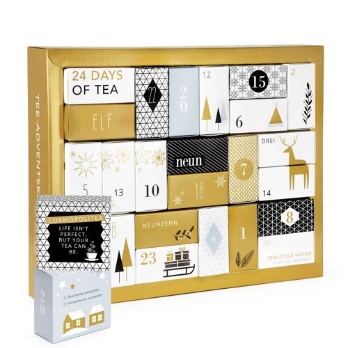 Adventure Tea Advent Calendar "Gold Edition" - loose tea and other surprises