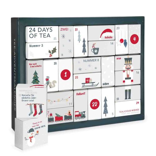 Adventure tea advent calendar - with 24 pyramid bags and other surprises