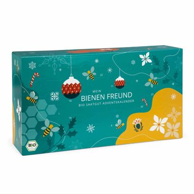 Organic seed advent calendar "Bee Friend" - 24 boxes with flowers and herb seeds