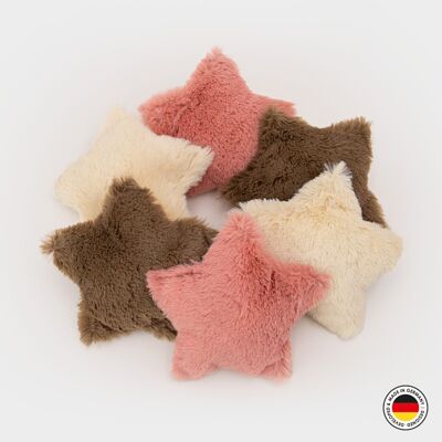 4cats Fluffy Christmas Star Catnip de peluche - Juego de 6