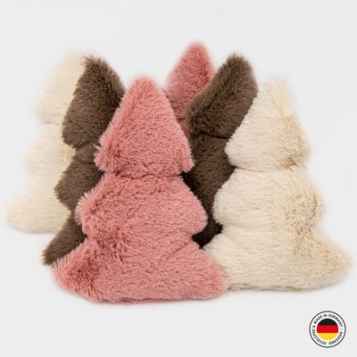 Valeriana de peluche de árbol de Navidad esponjoso de 4 gatos - Juego de 6