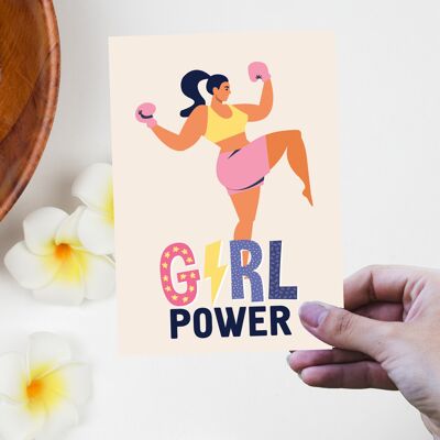 A6 - Tarjeta coleccionable 'Actitud positiva' - Girl Power