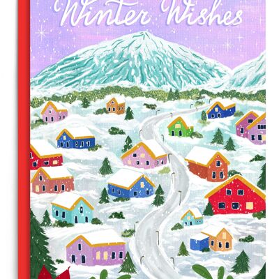 Winter Village | Holiday Card | Seasonal | Festive