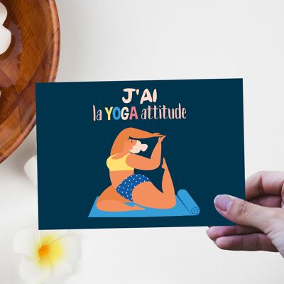 A6 - Tarjeta de colección 'Actitud positiva' - Tengo la actitud de yoga