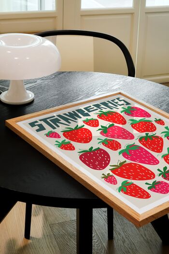 Impression d'art de fraise/affiche de fruit/art de mur 1