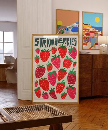 Impression d'art de fraise/affiche de fruit/art de mur 2