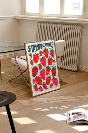 Impression d'art de fraise/affiche de fruit/art de mur 3