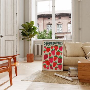 Impression d'art de fraise/affiche de fruit/art de mur 4