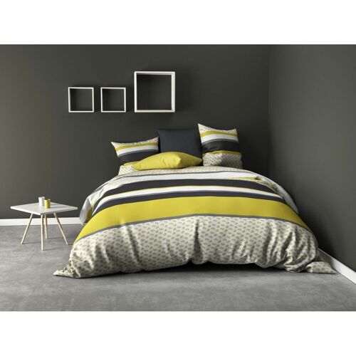 Parure De Couette 3pcs 260x240cm 100% Coton 57 Fils/cm2 Mimo