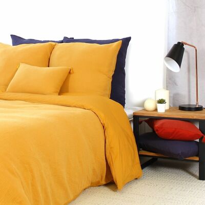 3 PCS DUVET SET 240X220 100% COTTON GAUZE GOLD