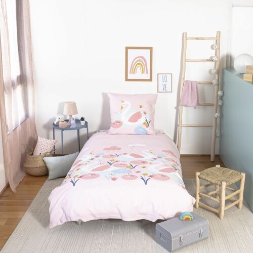 PARURE DE COUETTE 2PCS 140X200CM  100%COTON 57FILS/CM2 CLARA