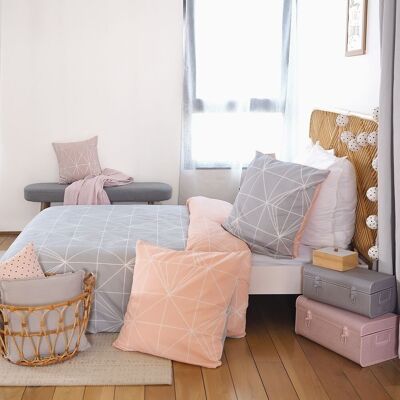 2-teiliges Bettbezug-Set, 140 x 200 cm, 100 % Baumwolle, 57 Fäden/cm2, glänzend