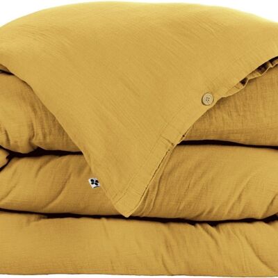 DUVET COVER 260x240CM 100% COTTON GAUZE - SAFFRON