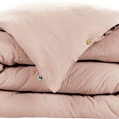 DUVET COVER 260x240CM 100% COTTON GAUZE - MARSHMALLOW