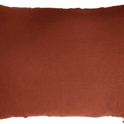 PILLOWCASE 50X70CM 100% COTTON GAUZE TERRACOTTA