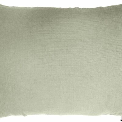 TAIE D'OREILLER 50X70CM 100% GAZE DE COTON VERT D'EAU