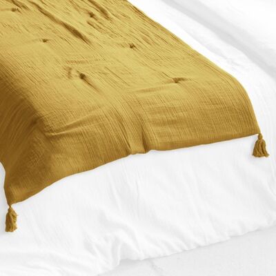 TRAPUNTINO 100% GARZA DI COTONE 150X150CM SAFRAN
