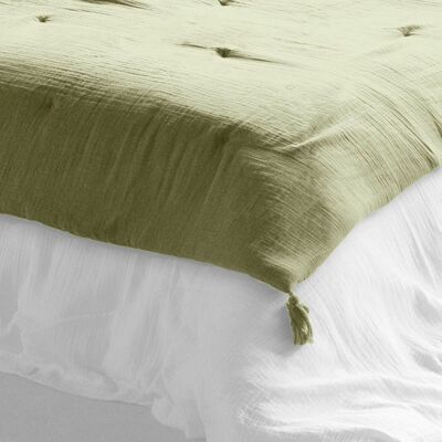 BED BED 100% COTTON GAUZE 90X200CM WATER GREEN