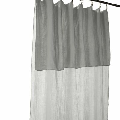 TENDA REGOLABILE 140X300CM 100% GARZA DI COTONE + 8 ANELLI CLIP-Nuvola