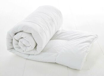 COUETTE BLANCHE 240X260CM COTON BIO - 500GR FAB FR