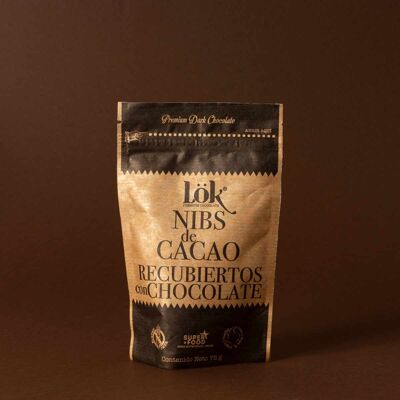 Nibs de cacao con chocolate 53% cacao