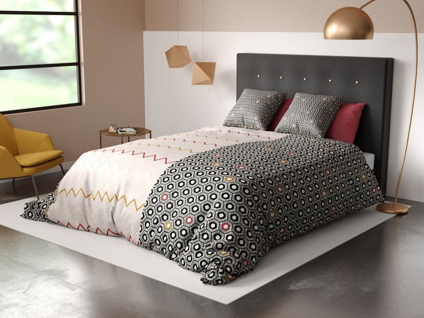 3PCS DUVET SET 260X240CM 100% COTTON 57 THREADS/CM2-HIMBA BLACK