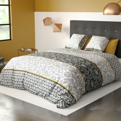 PARURE DE COUETTE 3PCS 260X240CM 100% COTON 57 FILS/CM2-VEGA GOLD