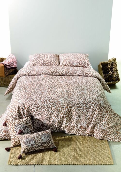 PARURE DE COUETTE 3PCS 260X240CM 100% COTON 57 FILS/CM2-JAG SABLE