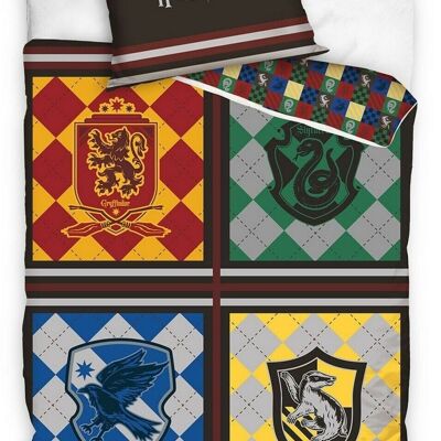 2-teiliges Bettwäsche-Set, 140 x 200 cm, 100 % Baumwolle, Fadenzahl 57 – Harry Potter 2