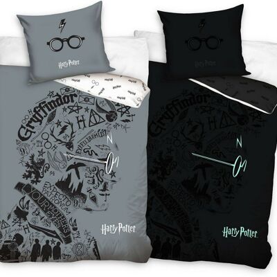 Bettbezug 2tlg. 140 x 200 cm, 100 % Baumwolle, 57 Fäden, Harry Potter 3