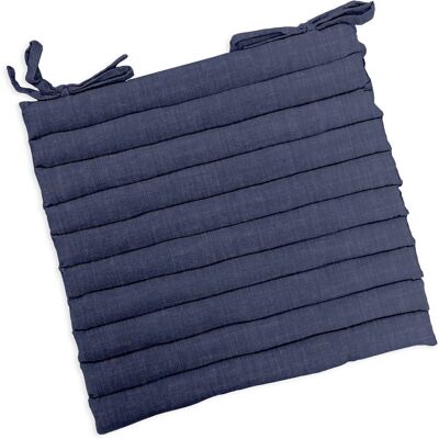 ROLLSITZ 40/40 CM - 100 % BAUMWOLLE - CHAMBRAY-FINISH - CABANE DE LA PLAGE