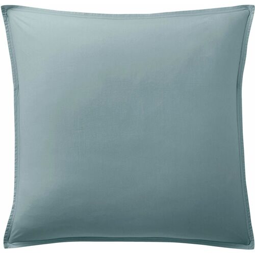 TAIE D'OREILLER 65X65CM 100% PERCALE DE COTON LAVÉ 80FILS/CM2 BLEU LAGON