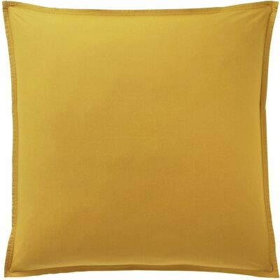 PILLOWCASE 65X65CM 100% WASHED COTTON PERCALE 80 THREADS/CM2 YELLOW