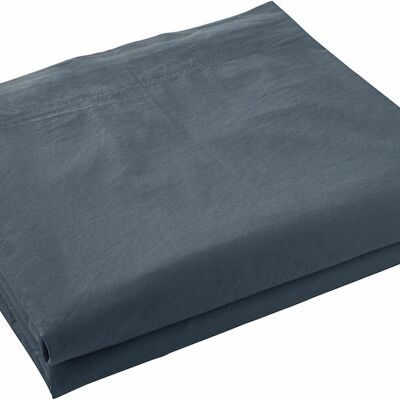 DRAP PLAT 240X300CM 100% PERCALE DE COTON LAVÉ 80FILS/CM2 EMERAUDE