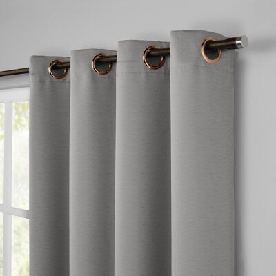 CURTAIN 140X280 100% WASHED LINEN STEEL GRAY