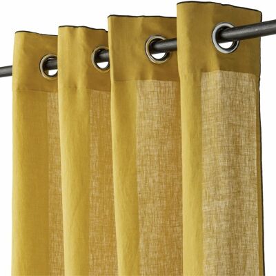 CURRY 140X280 100% WASHED LINEN CURRY YELLOW