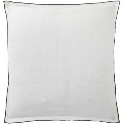 TAIE D'OREILLER 65X65CM 100% LIN LAVÉ BLANC PARFAIT