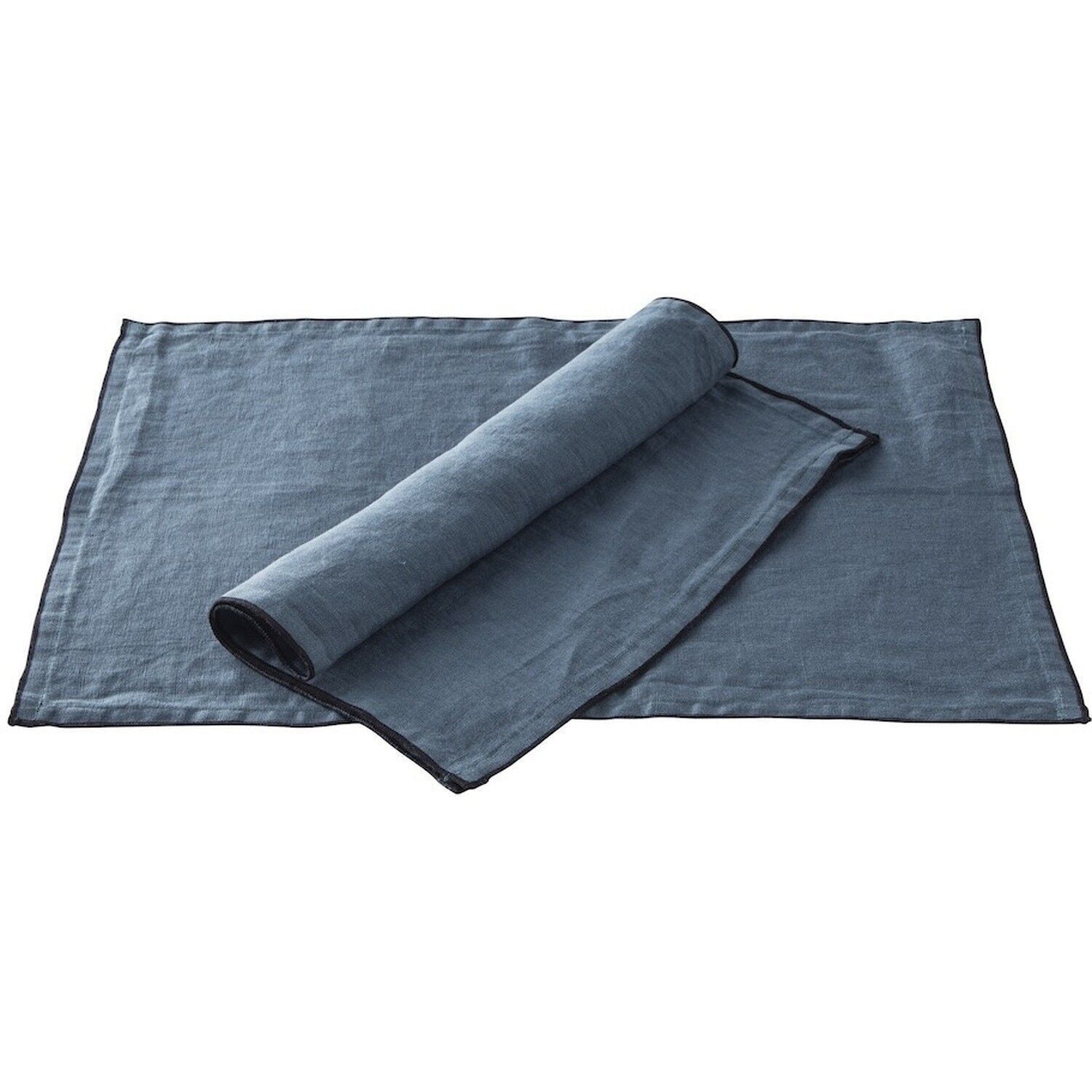 TOVAGLIETTA 35X48CM LINO LAVATO BLU SMERALDO