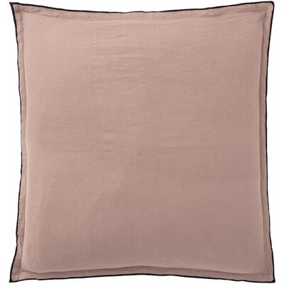 FUNDA DE ALMOHADA 65X65CM 100% LINO LAVADO ROSA NUDE