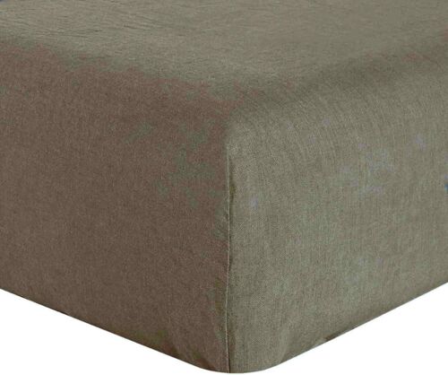 DRAP HOUSSE 200X200CM 100% LIN LAVÉ NATUREL