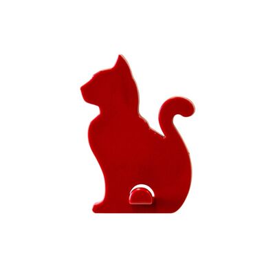 Magnetischer Haken, rote Katze, für Handtücher und Topflappen