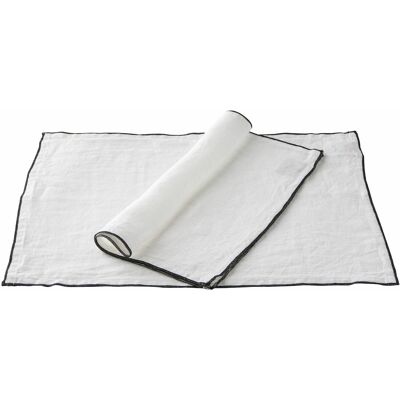 PLACEMAT 35X48CM WASHED LINEN PERFECT WHITE