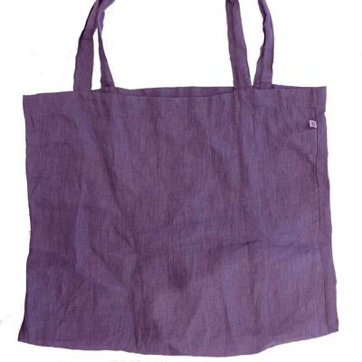 TOTE BAG 60X35CM WASHED LINEN PLUM