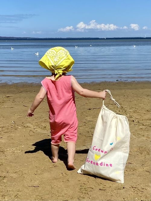 LA SALOPETTE ANTI-UV " LA SALIE " FRAISE UPF50+ / 100% RECYCLÉE