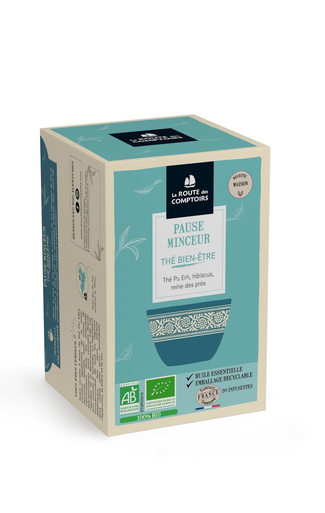 Wohlfühltee SLIMMING PAUSE - Hibiskus, Mädesüß - Frische Aufgüsse x 20