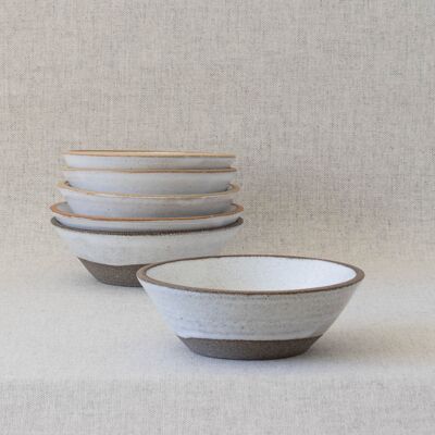 Straight Bowl S - Snack bowl - White / grey